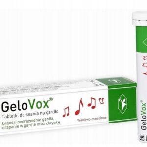Gelovox na gardło smak wiśniowo-mentolowy 20 tabletek do ssania