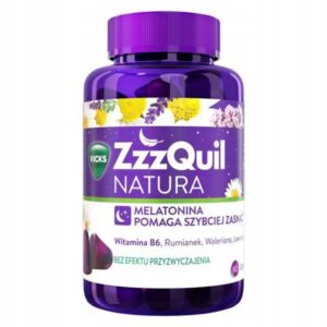 Zzzquil Natura rumianek melatonina żelki ułatwiające zasypianie 60 sztuk