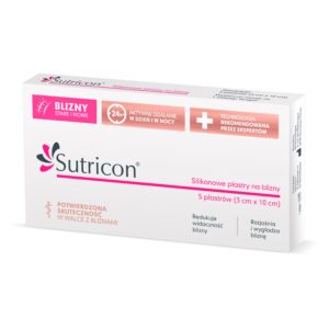 Plastry silikonowe na blizny Verco Sutricon 3 cm x 10 cm 5 sztuk