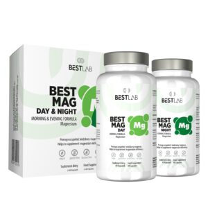 Magnez Best Lab BestMag BestLab Na Zmęczenie Stres Skurcze Nerwy 120 Kaps
