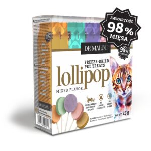 Lizaki liofilizowane mięsne dla kotów Dr Malou 25 g mix smaków (15szt)