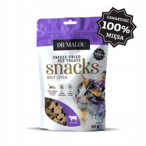 Przysmaki dla kotów 100% liofilizowana wątroba wołowa 50g