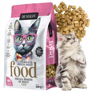 Karma dla kota Dr Malou liofilizowana kurczak z kurzymi sercami 1 kg