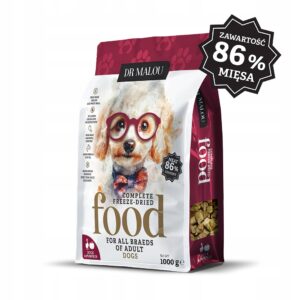 Karma sucha liofilizowana dla psa premium Dr Malou kaczka z dynią 1 kg