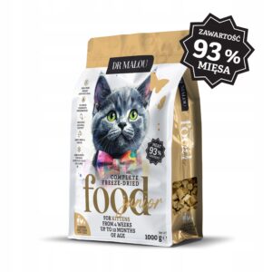 Karma sucha liofilizowana kurczak z kozim mlekiem i żółtkiem Dr Malou 1 kg
