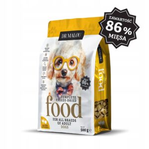 Liofilizowana karma premium dla psa Dr Malou kurczak z dynią 500 g
